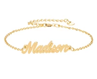 madison name bracelet women girl jewelry stainless steel gold plated nameplate pendant femme mother girlfriend best gift