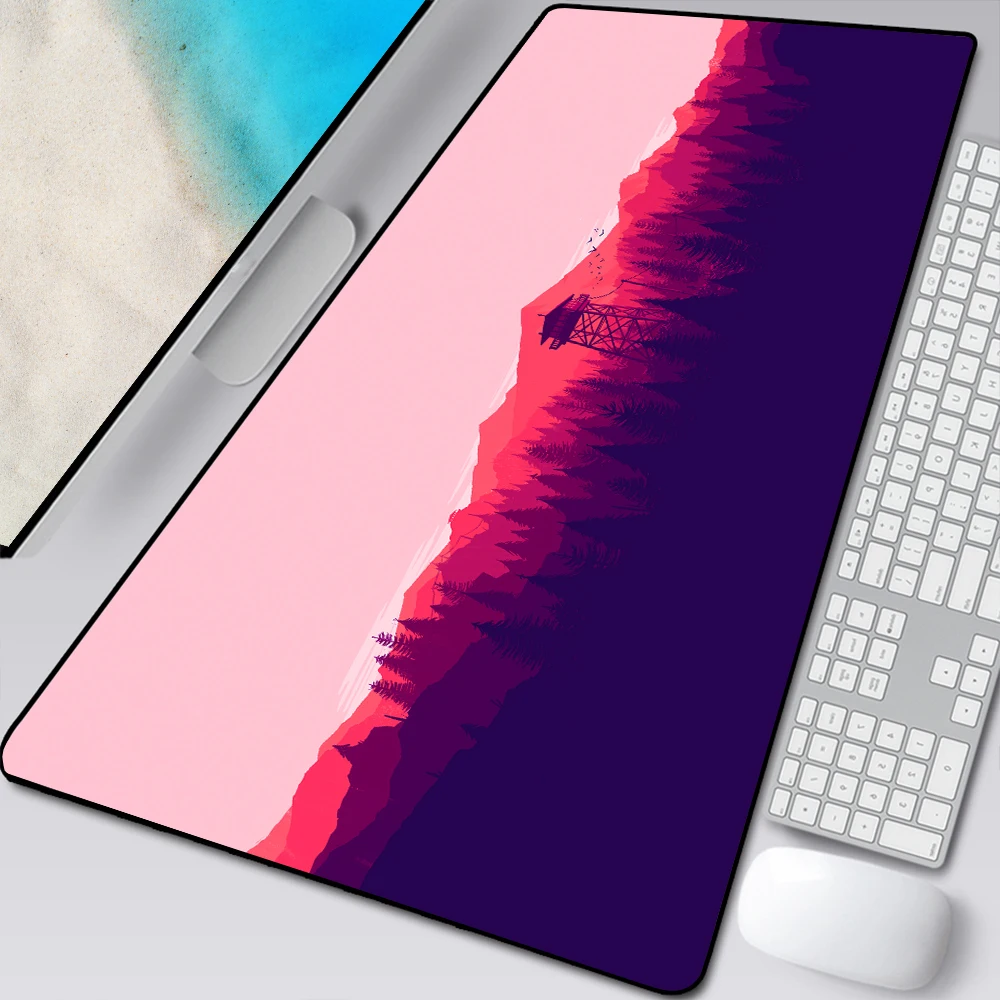 deep forest firewatch laptop gamer mousepad gaming mouse pad large locking edge keyboard 70x30 cm deak mat for cs go lol free global shipping