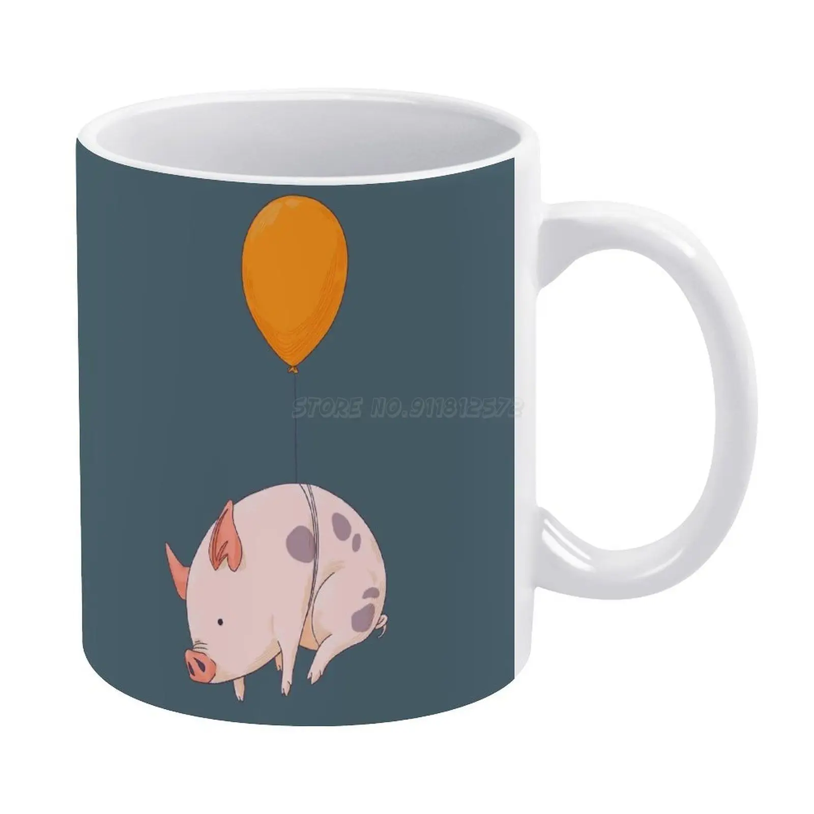 Белая кружка когда свиньи кофейные кружки подарок для девушки чашка чая и молока