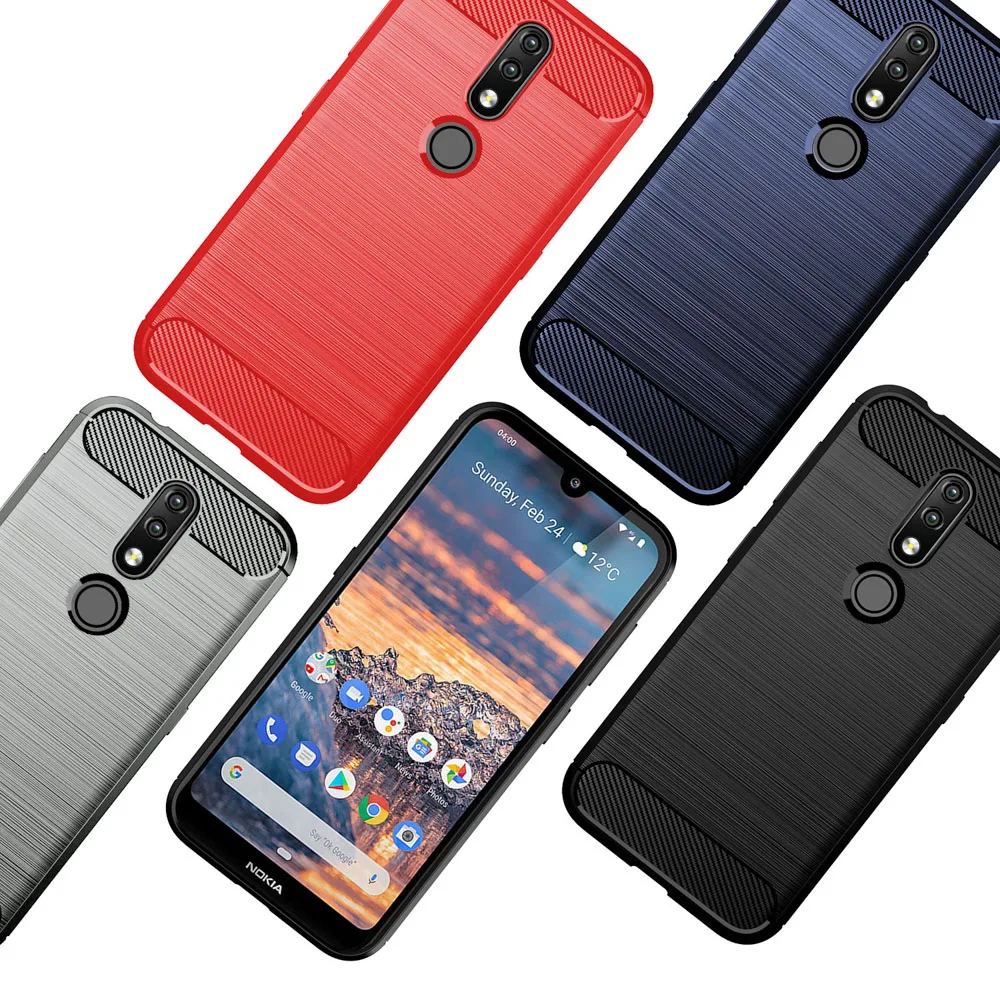 Чехол для телефона из углеродного волокна Nokia 3 2 4 1 A C Силиконовый противоударный