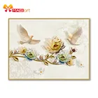 вышивка крестом наборы рукоделие, 11CT водорастворимый холст, 14CT, летающий пион в виде животного, в виде животного, в стиле Летающий