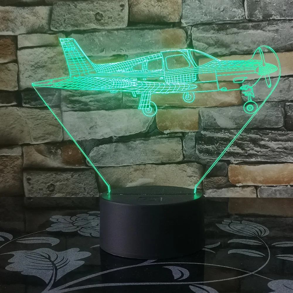 Светодиодный 3d-светильник с дистанционным управлением лампа для самолетов и