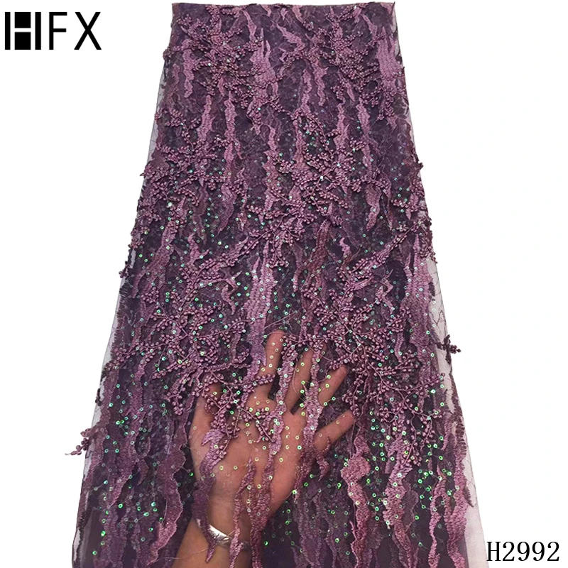 HFX новейший дизайн французская чистая кружевная ткань высокого качества Серый