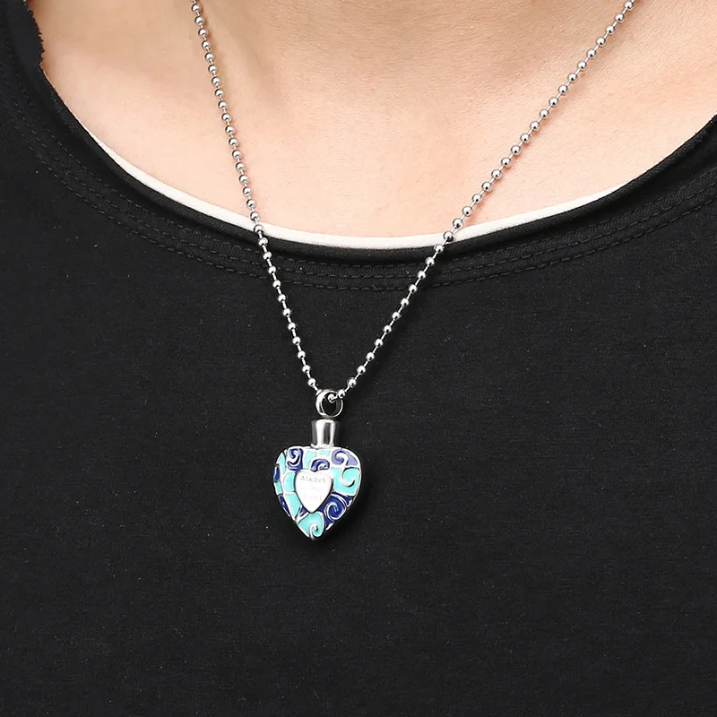 V.YA Always in my heart titanium steel necklace DIY perfume bottle necklaces for women men Fashion Custom pendant | Украшения и