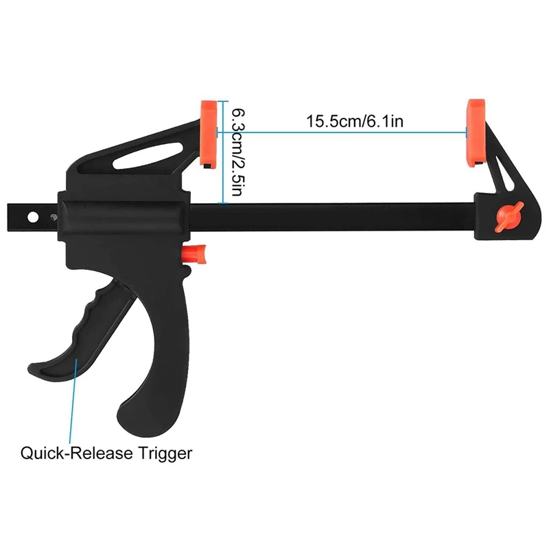 Деревообрабатывающие зажимы 6 дюймов стандартный зажим съемный F-зажим для одной