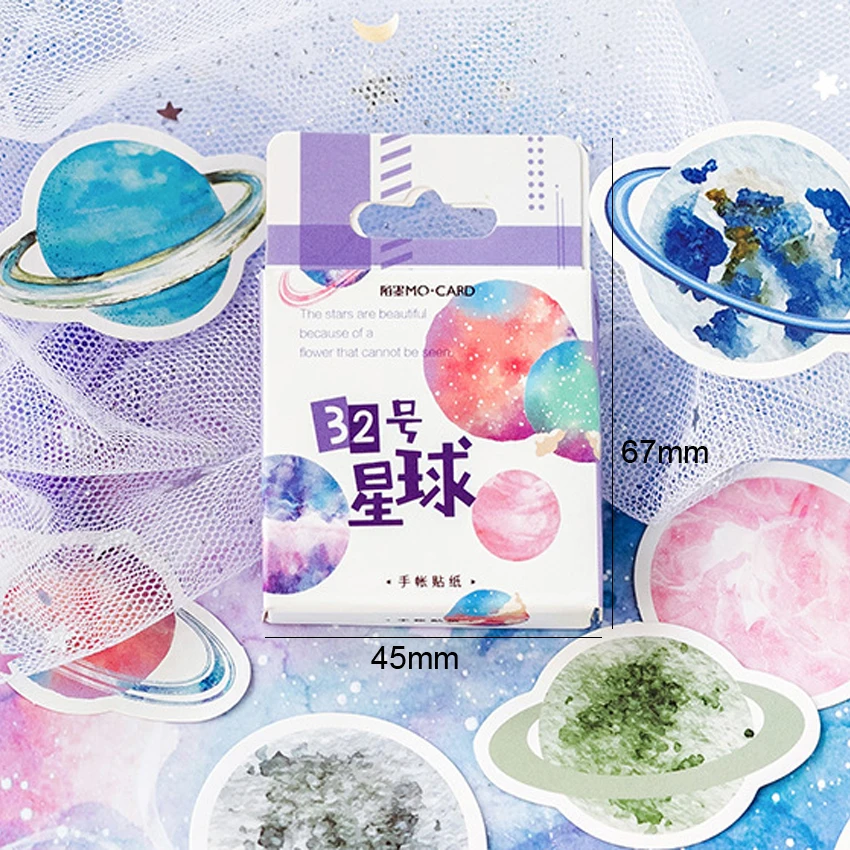45 шт./кор. милый номер 32 планета дневник Мини бумажные наклейки kawaii DIY