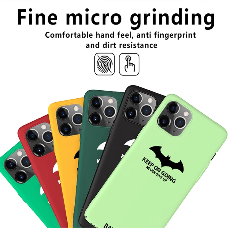 

Ultra-thin Bat Matte PC Phone Case For iPhone 12 11 Pro Max XSmax XR X 8 7 6 Plus Shockproof Cover