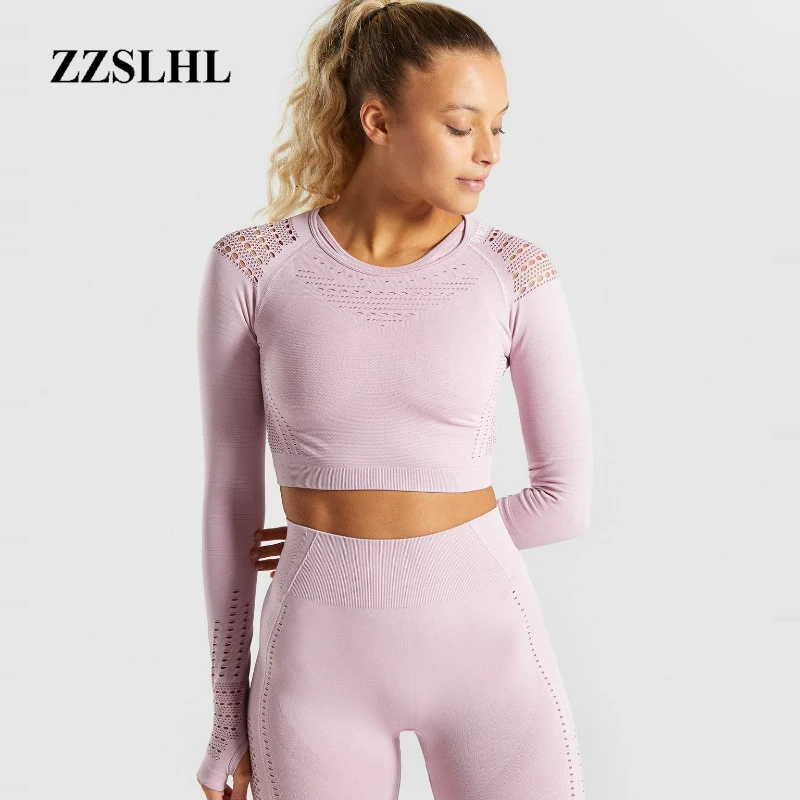 Безупречный трикотажный бесшовный укороченный топ для йоги женская футболка с