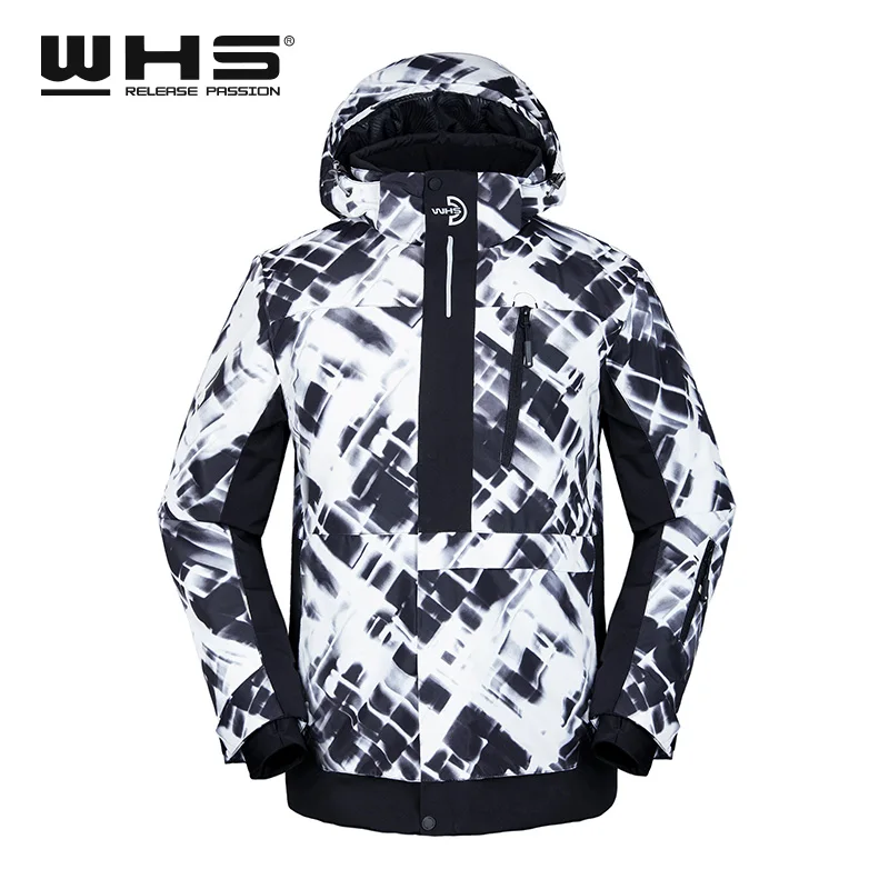 WHS спортивные лыжные куртки для мужчин ветронепроницаемое теплое пальто зимняя