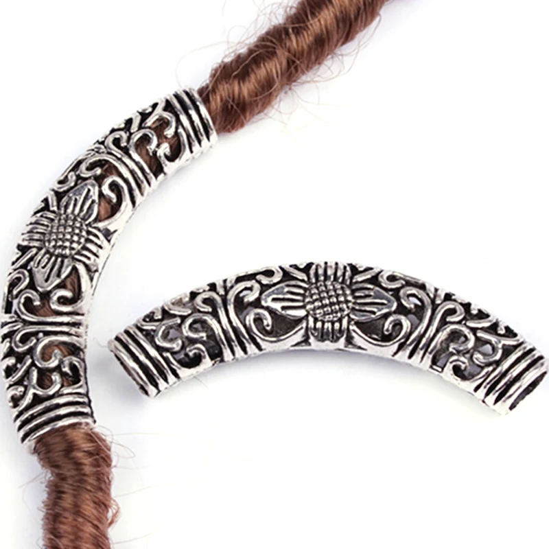 1 шт. африканская коса для волос медная трубка металлическое полое кольцо Dread