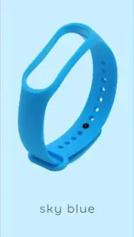 Браслет для Xiao mi band 3 mi Band 4 спортивный ремешок силиконовый ремешок для mi band 3 mi band 4 аксессуары браслет ремешок - Цвет: Sky Blue