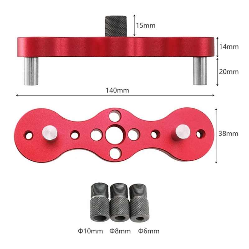 

Aluminum Alloy Drilling Positioner Wooden Tip 6 8 10mm DIY Drilling Carpentry Tool Woodworking Straight Hole Punching Positioner