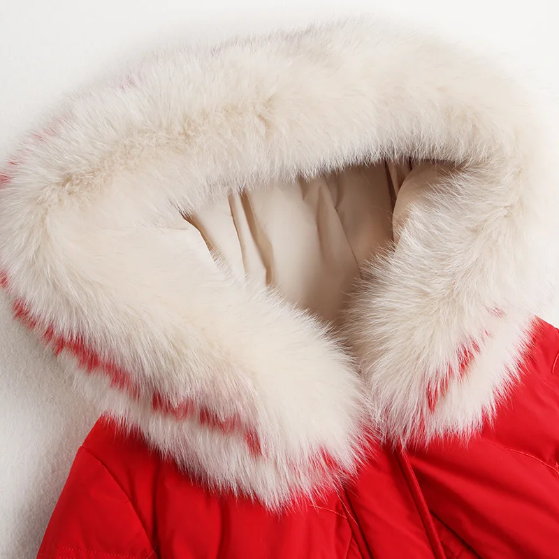 

newest winter women overcoat thicken fashion hooded duck down coat slim oversize jacket girl medium long female outerwear