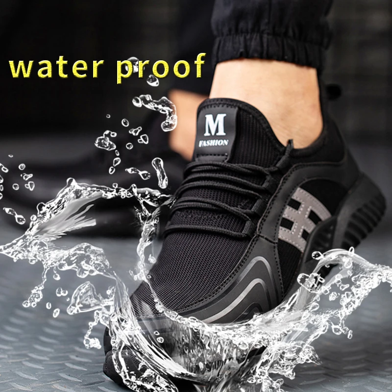 Мужская защитная обувь Ботинки со стальным носком Водонепроницаемые zapatos de seguridad