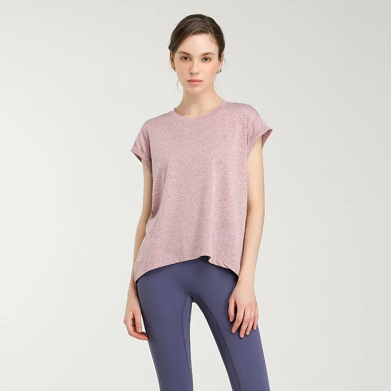 

Summer New Quick-Drying Yoga Tops Women's Sportswear Loose Breathable Backless Clothes Running Fitness T-Shirts
