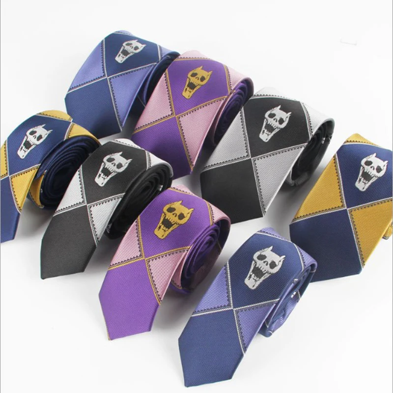 Шейный галстук с черепом мотивом Необычные приключения Джоджо костюм для