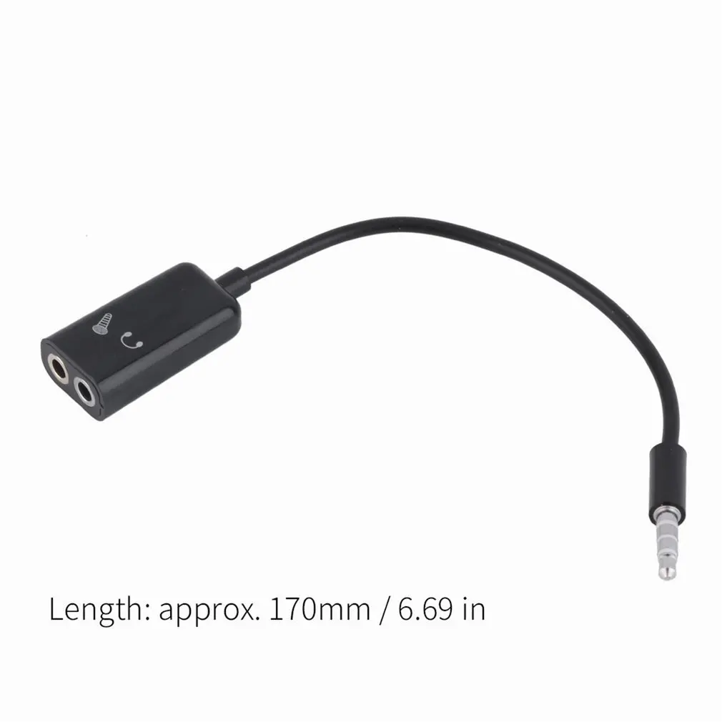 

3.5mm Stereo Audio Splitter Universal 3.5mm Stereo Splitter Audio Male To Earphone Headset+Microphone Adapter For Phones