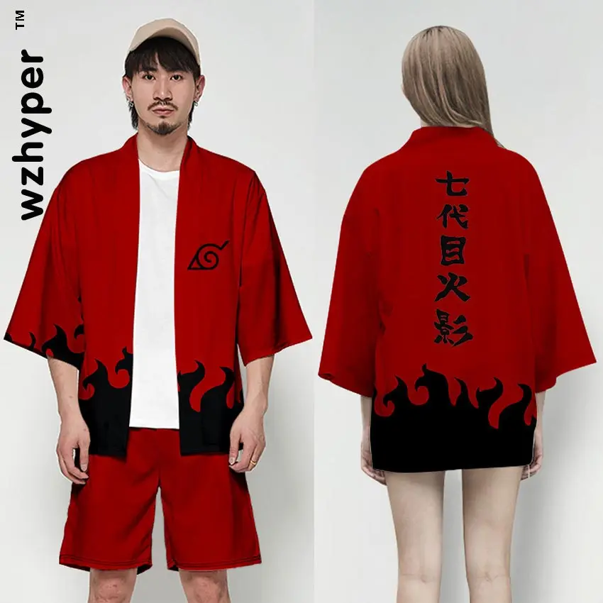 Костюм Наруто японский кардиган с 3d принтом и даосский халат китайский стиль