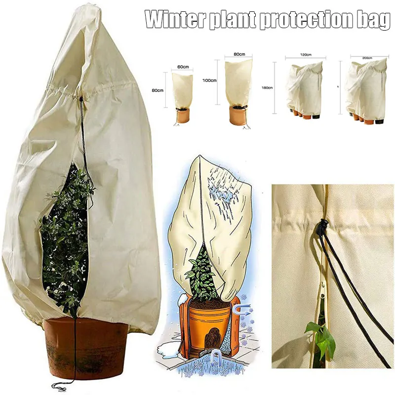 Newly Plant Cover Winter Warm Cover Tree Shrub Plant Protecting Bag Frost Protection for Yard Garden Plants Small Tree