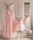 Новые одинаковые платья для мамы и дочки; Красивые детские платья для дня рождения; Детская одежда с бантом для фотосессии; Любой Размер