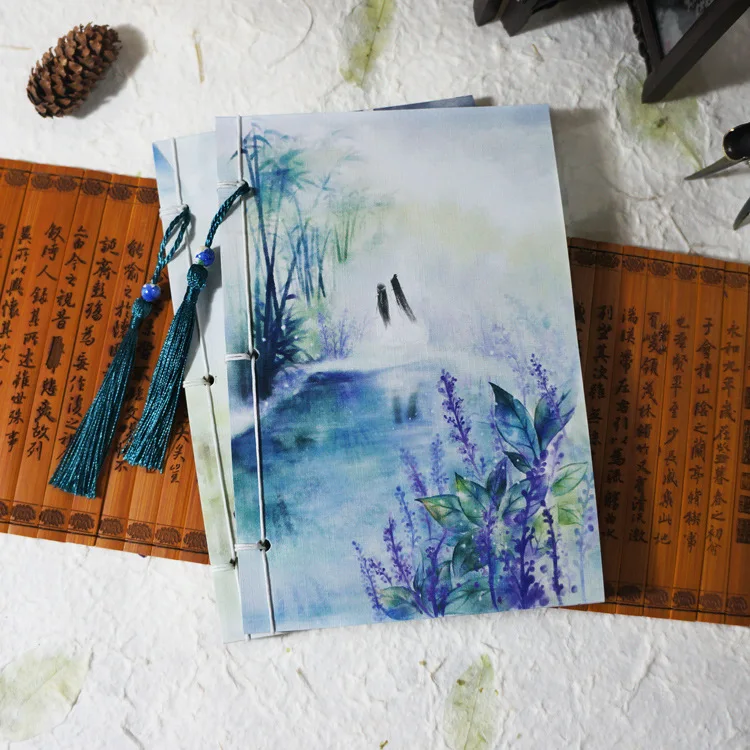 Винтажный китайский модный планировщик блокнот Memo 21X14 см дневник Bullet Journal записная книжка красивая коллекция переплет Записные книги - Цвет: Розово-красный