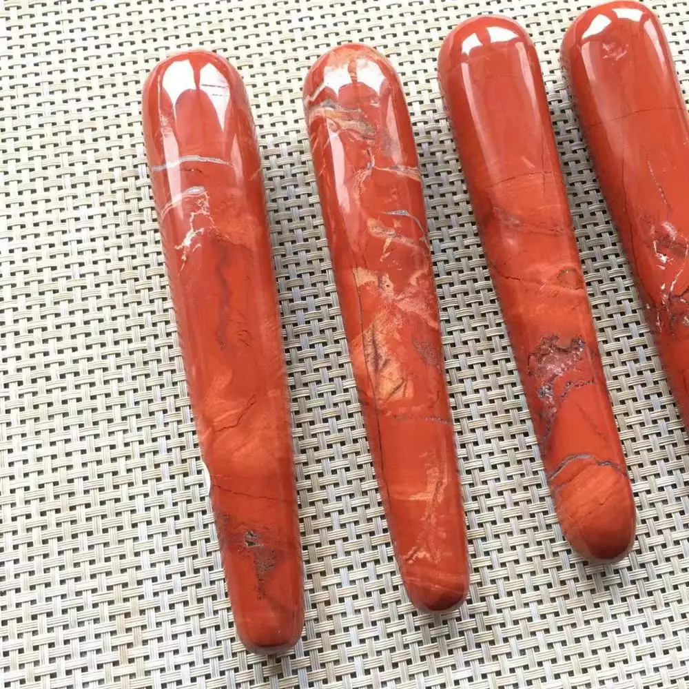 Красная яшма массажная палочка натуральные камни и минералы кристаллическая