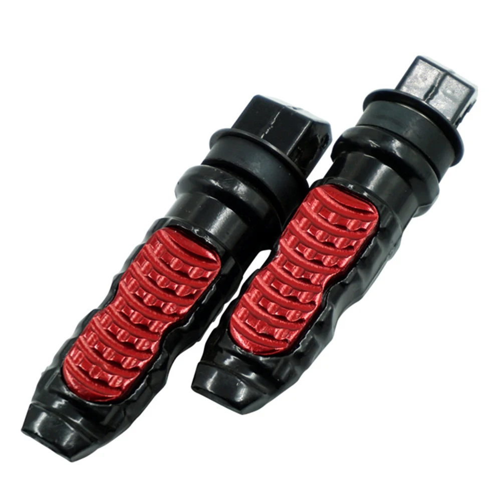 

2 Pcs Universal 8mm Hole Aluminum Motorcycle Rear Passenger Foot Pedals Footrests Easy Install Motorbike Pedal Modification