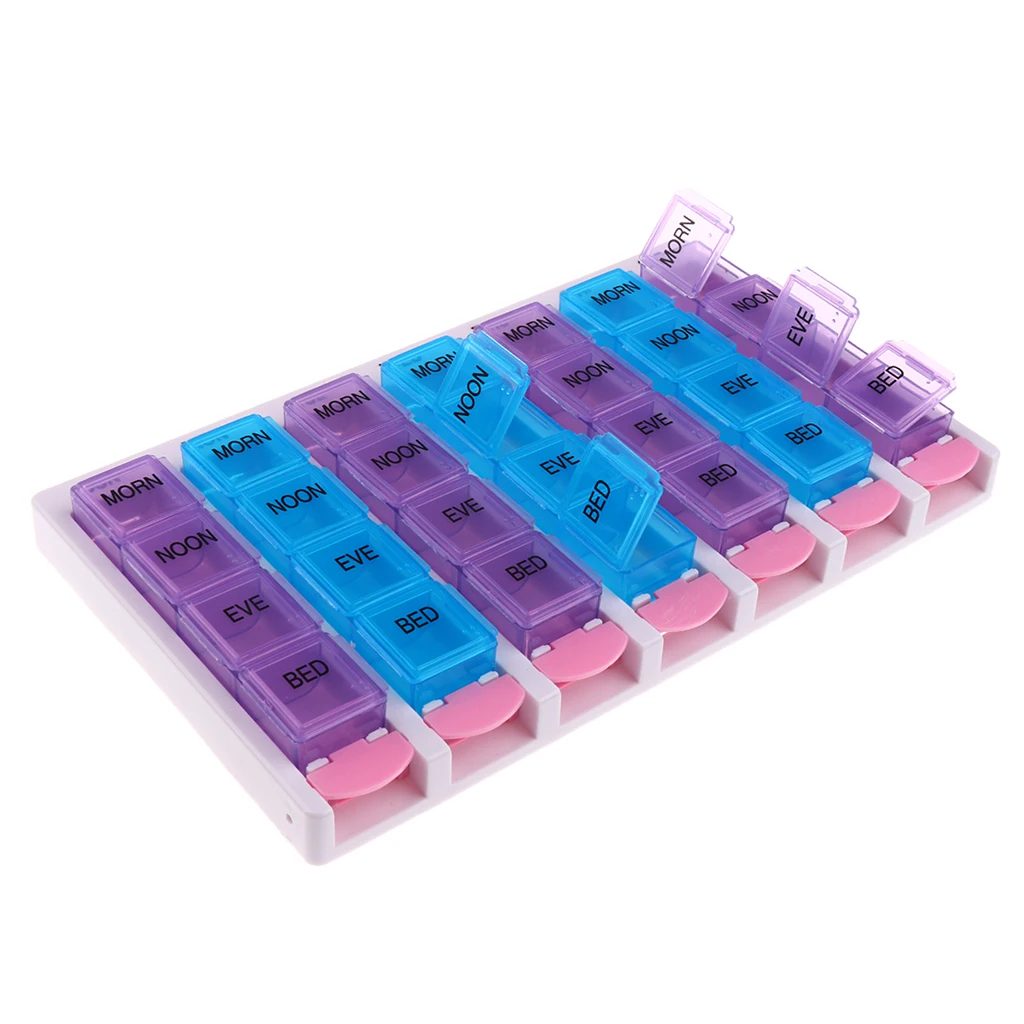 Портативный Красочный Держатель для лекарств на неделю коробка хранения чехлов