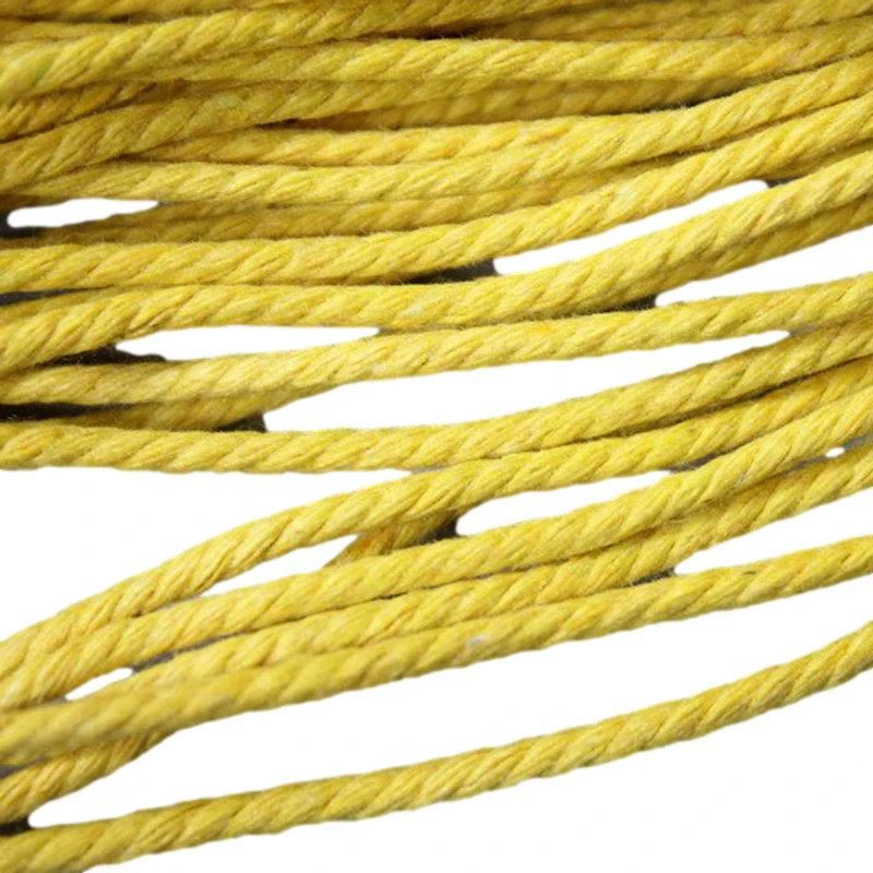 

AaaZee 5 ярдов 2,5 мм желтые пеньковые шнуры, хлопковая веревка для рукоделия, искусство изготовления украшений