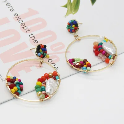 

Hot Selling Big Round Beads Drop Earrings