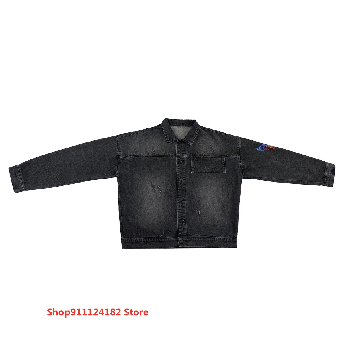 

Spring New Denim Jacket Women's Clothing 2021 European and American Loose Trendy Printed Denim Jacket