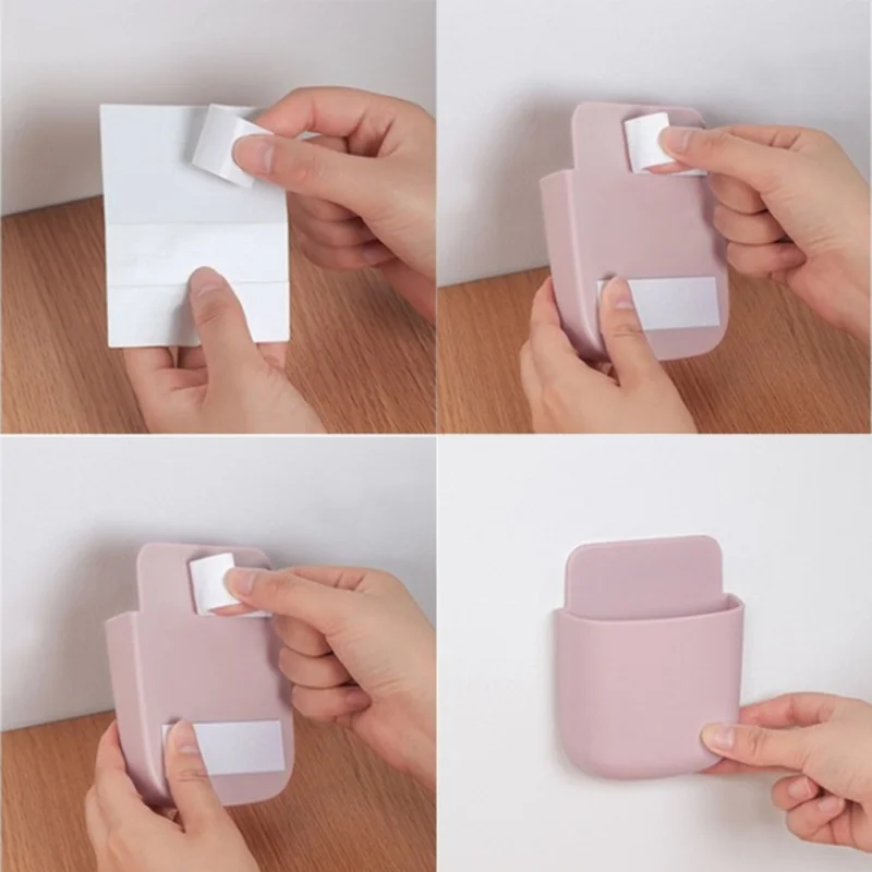 Multifunction Smartphone Charging Holder Remote Control Air Conditioner Storage Case Wall Mounted Box | Дом и сад