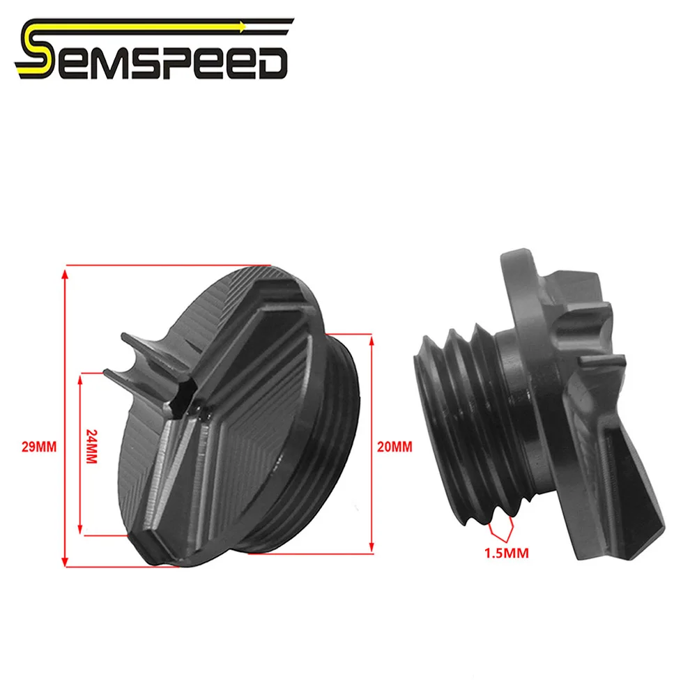SEMSPEED Oil Filler Cap Cover Engine Drain Plug For SUZUKI GSR GSXR 750 600 400 GSX650F GSX1250FA GSF 1250/1200 N/S Bandit SV650 |
