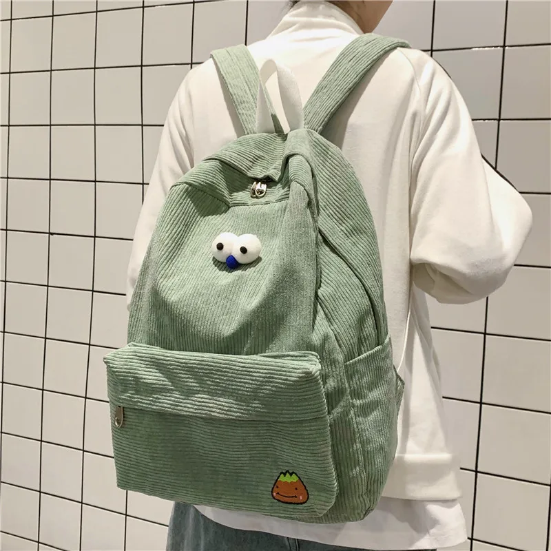 2020 вельветовые школьные сумки для подростков рюкзак девочек сумка через плечо