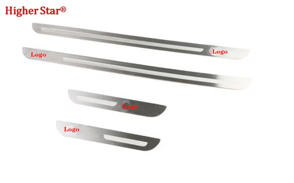 4 external plate Для Audi Q3 2013- высококачественная нержавеющая сталь 8 шт. накладки на пороги для автомобильных дверей, декоративная пластина, защитная Накладка на порог - Цвет: 4 external plate