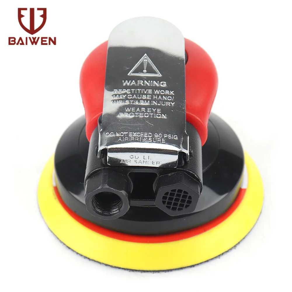 5 zoll Pneumatische Air Sander Polierer Werkzeuge DA Zufällig Orbital Palm Maschine Polieren Mühlen für Autolack Pflege Rost Entfernung – Detail 5