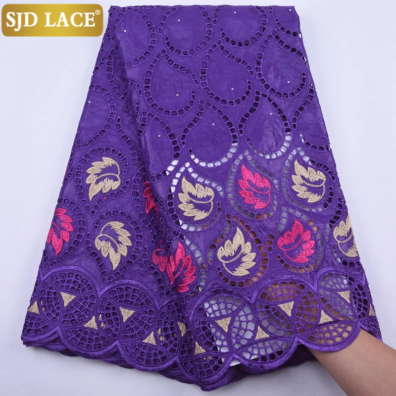 SJD кружевная африканская ткань ручной работы с камнями Bazin богатые Кружева