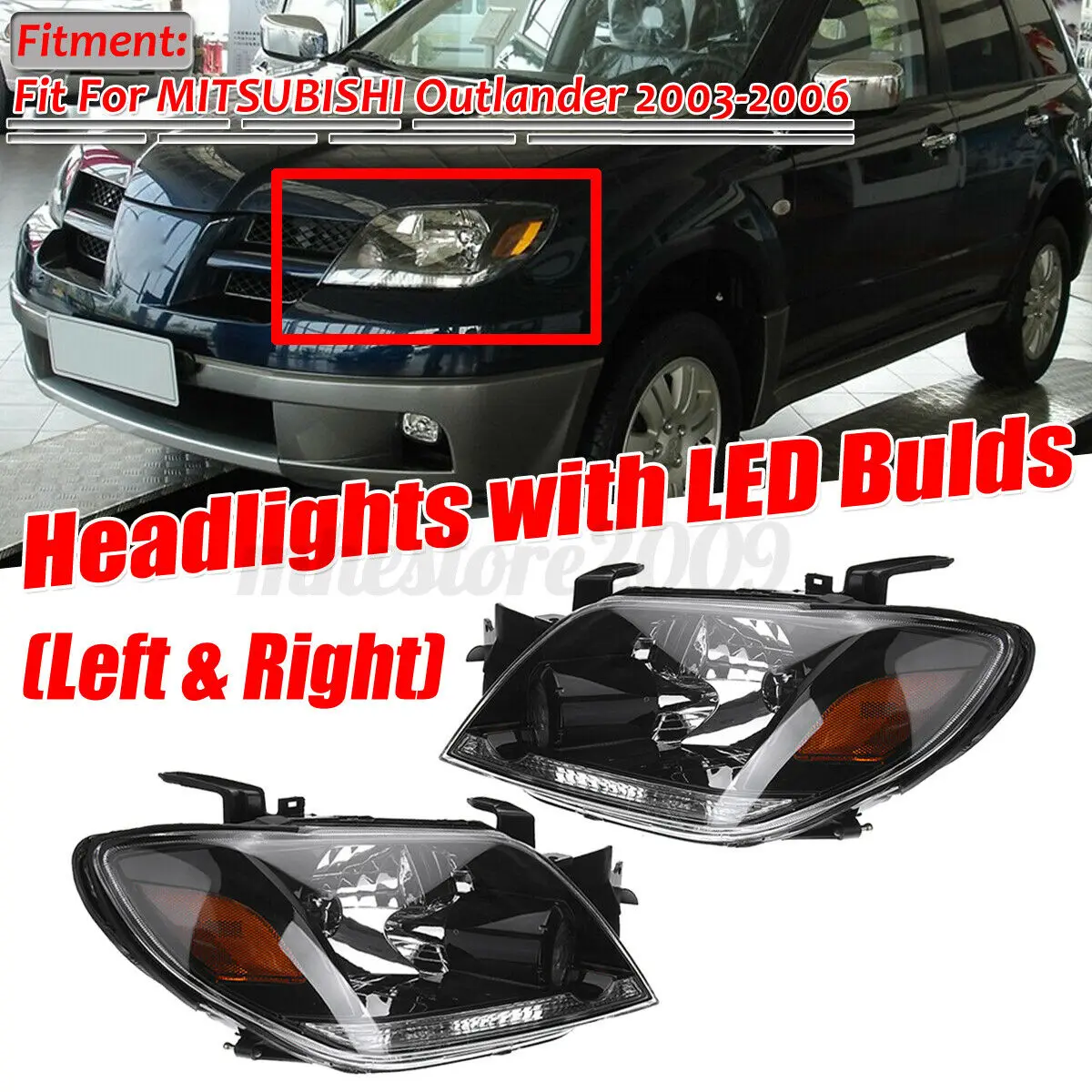 

Передние передние фары для Mitsubishi Outlander 2003-2005