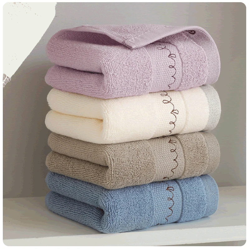 

1/3pcs/9pcs/lot Cotton Face Towel For Kids And Adults Embroidery Pattern Face Towel Soft Absorbent Family Towel Family Towel Set