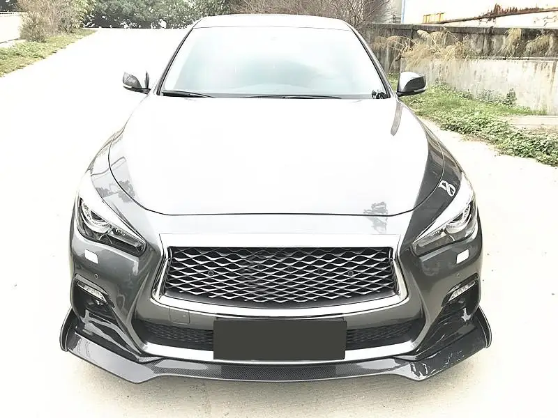 Q50 автомобиль ПТФ в передний бампер лампы крышка планки для Infiniti Q50 Спорт углеродного волокна