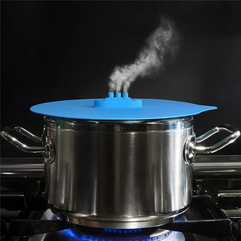 3 шт./компл. синие силиконовые кухонные инструменты посуда кастрюля крышка для