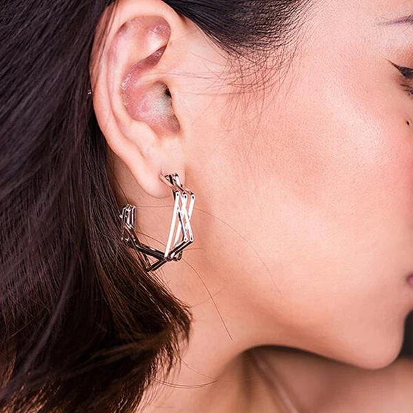New Arrival Fashion Earrings for Woman Exaggerate Personality Metal Club Party Trendy Jewelry Accessories CEL2008 | Украшения и