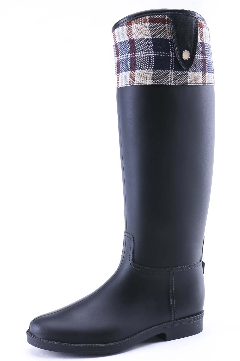 

10-072 TONGPU Classical Design Women's Waterproof Long Boots with Topline Details