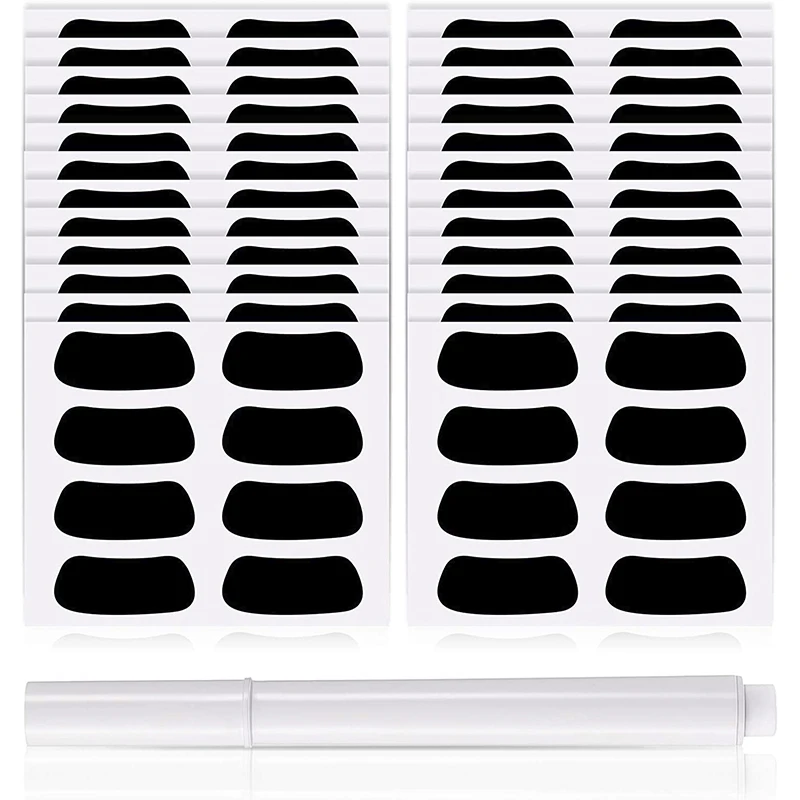 Waterproof Sports Black Baseball Eye Strip Label Sticker Face With 1 White Pen For Football Softball Lacrosse Fans On Game Day