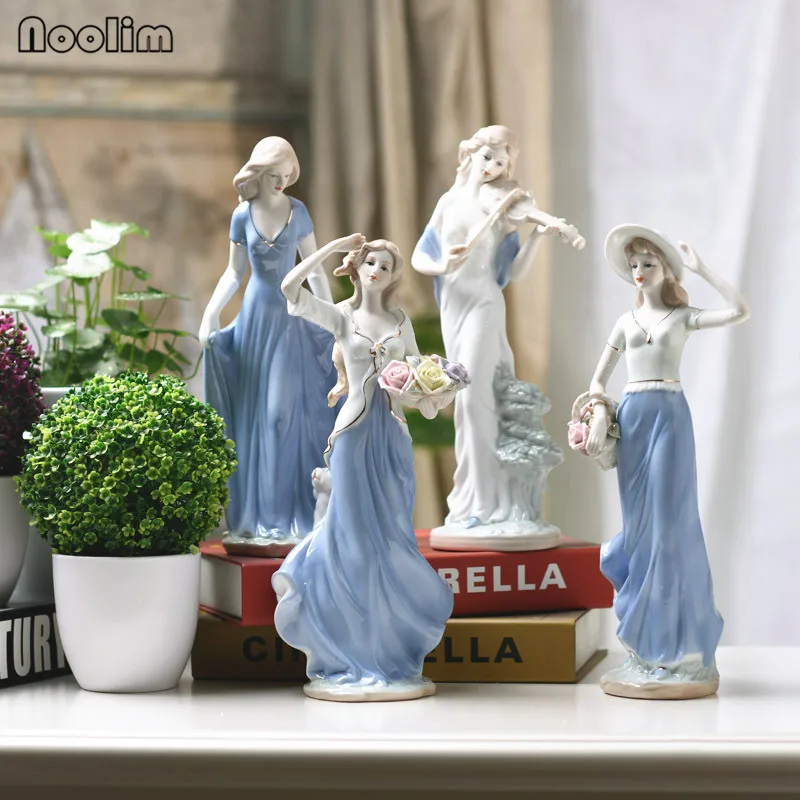 

Noolim elegant ceramic goddess statue crafts room decoration wedding ornament porcelain statue home decoration