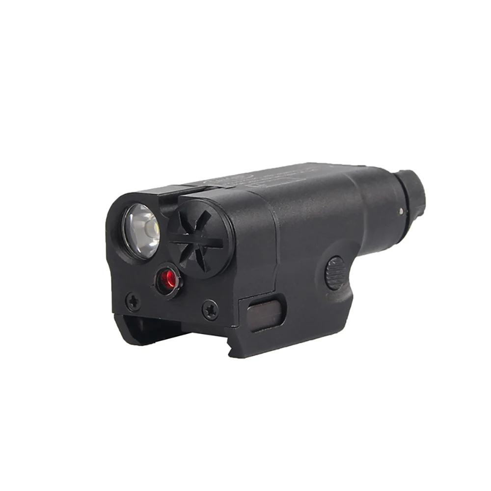 XC2 Laser Light Compact Pistol Flashlight With Red Dot Laser Tactical LED MINI White Light 200 Lumens Airsoft Flashlight