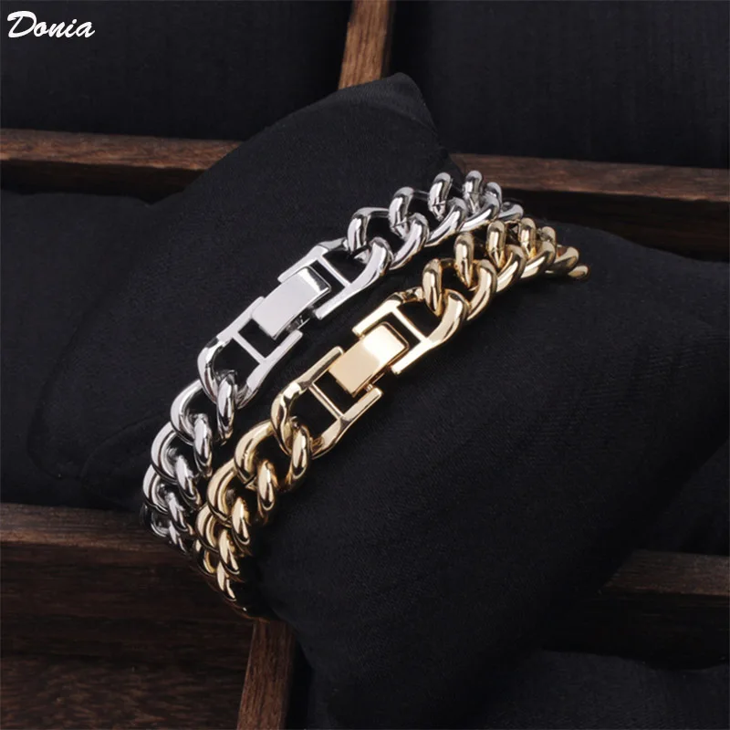 

Donia Jewelry European and American fashion luxury bracelet geometric bracelet inlaid AAA zircon jewelry for men and women
