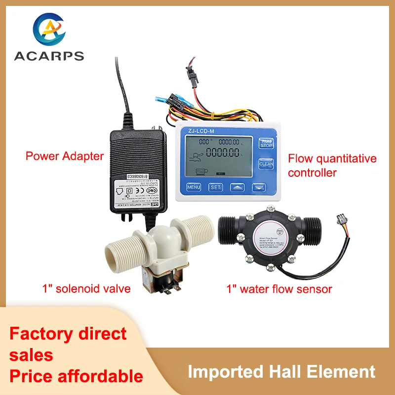 

DN25 Digital Display Flow Quantitative Controller Water Flow Sensor Solenoid Valve Use To Control And Display Liquid Flow