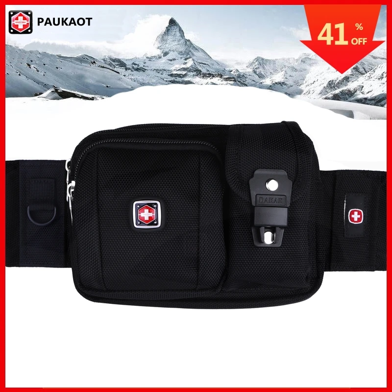 PAUKAOT поясная сумка мужская пояс сумки деньги телефон напоясная сумочки на поясе
