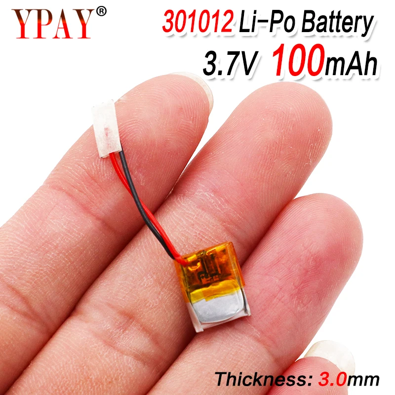 Литий полимерная аккумуляторная батарея 100 мАч 3 7 В 301012 для GPS MP3 MP4 PAD DVD DIY bluetooth